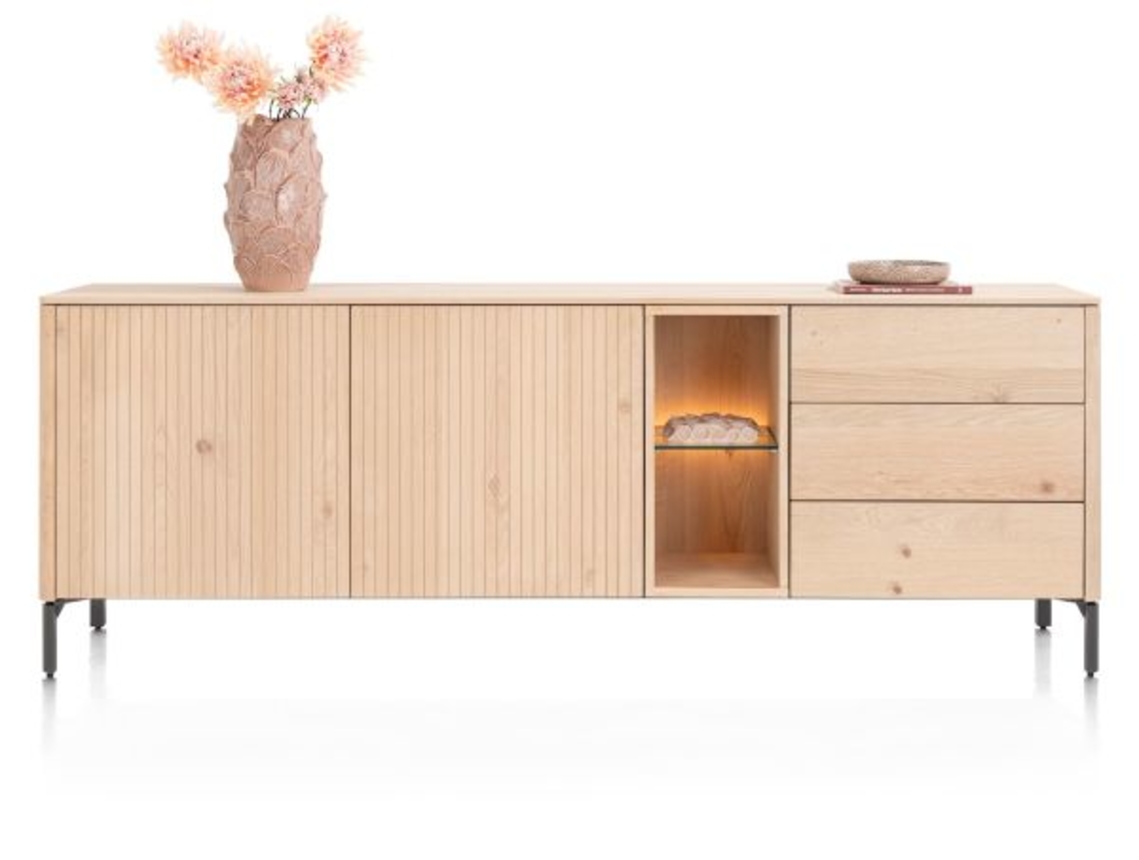 XOOON Trenton, Sideboard 210 cm. - 2 türen + 3 schubladen + 2 nischen -  - 1