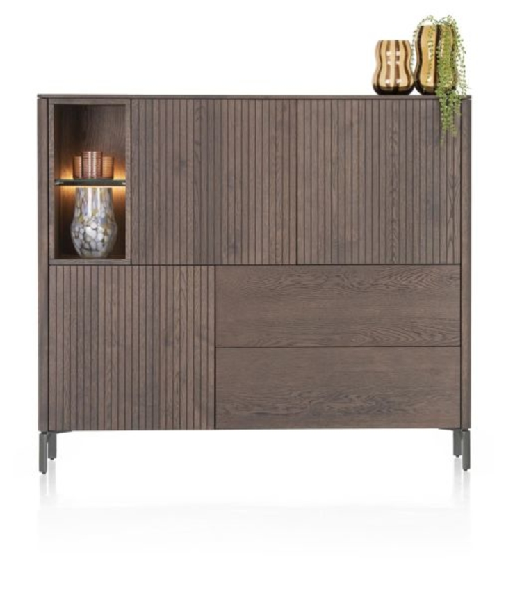 XOOON Trenton, Higboard 153 cm - 3-Türen + 2-Laden + 2-Nischen -  - 1