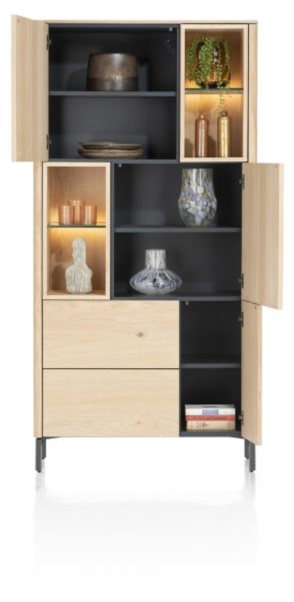 XOOON Trenton, Schrank 95 cm - 3-Türen + 2-Laden + 4-Nischen -  - 3