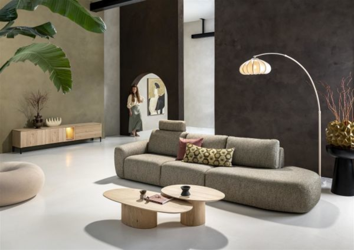 XOOON Trenton, Couchtisch 120 x 50 cm - Beige, Braun - 4