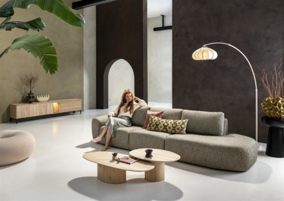 XOOON Trenton, Couchtisch 120 x 50 cm - Beige, Braun - 6