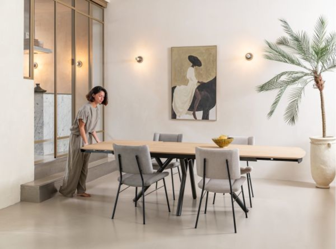 XOOON Novello, Ausziehtisch 140 (+ 50) x 100 cm - Beige, Braun - 7