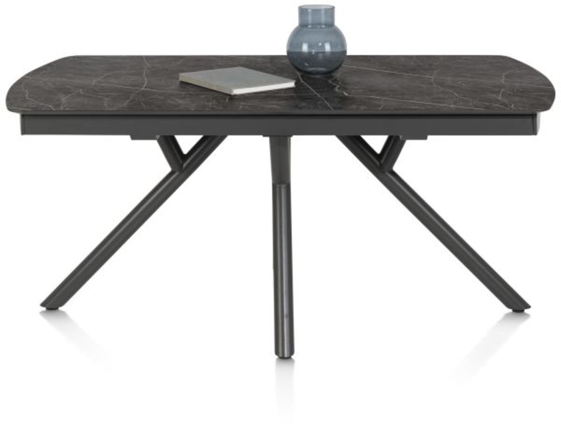 XOOON Novello, Ausziehtisch 200 (+ 78) x 100 cm - Primo Laminato marble - Schwarz - 2