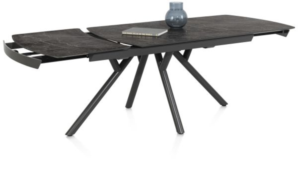 XOOON Novello, Ausziehtisch 170 (+ 60) x 100 cm - Primo Laminato marble - Schwarz - 3