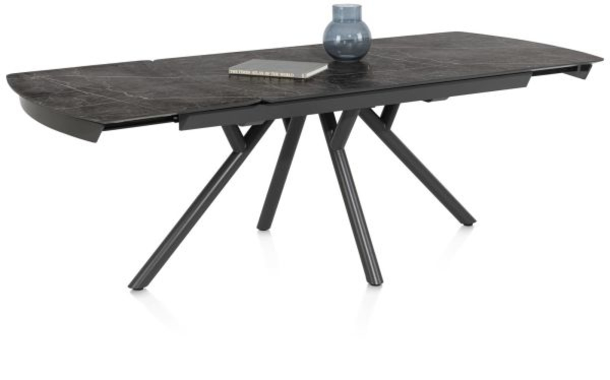 XOOON Novello, Ausziehtisch 170 (+ 60) x 100 cm - Primo Laminato marble - Schwarz - 6