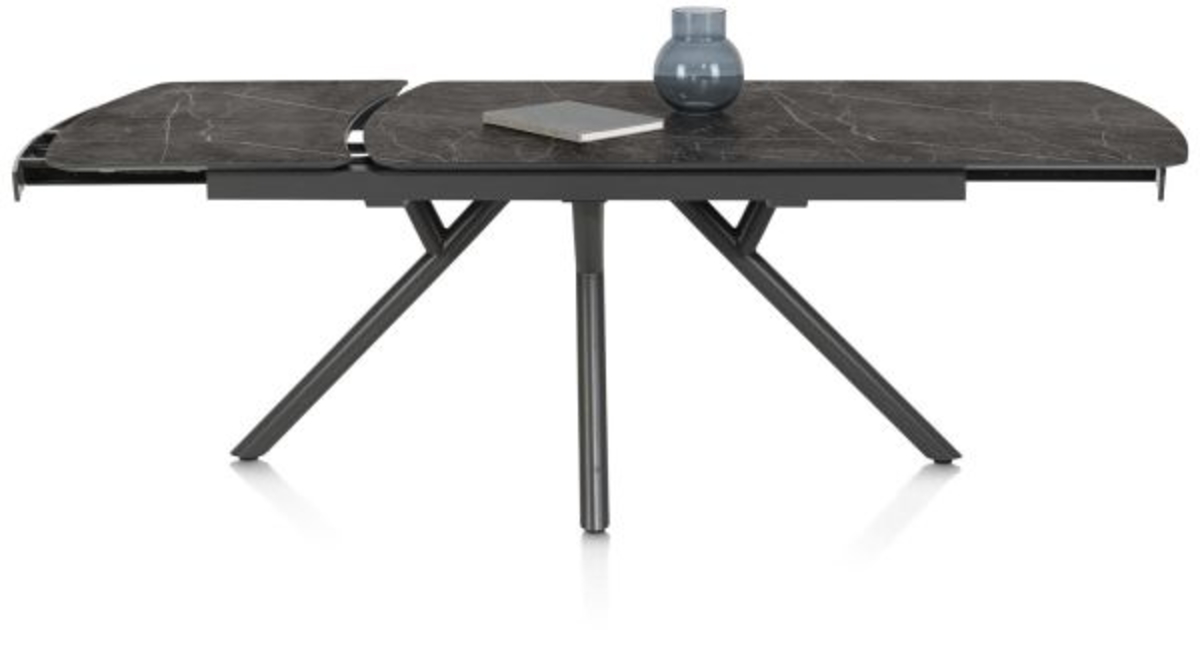 XOOON Novello, Ausziehtisch 170 (+ 60) x 100 cm - Primo Laminato marble - Schwarz - 9