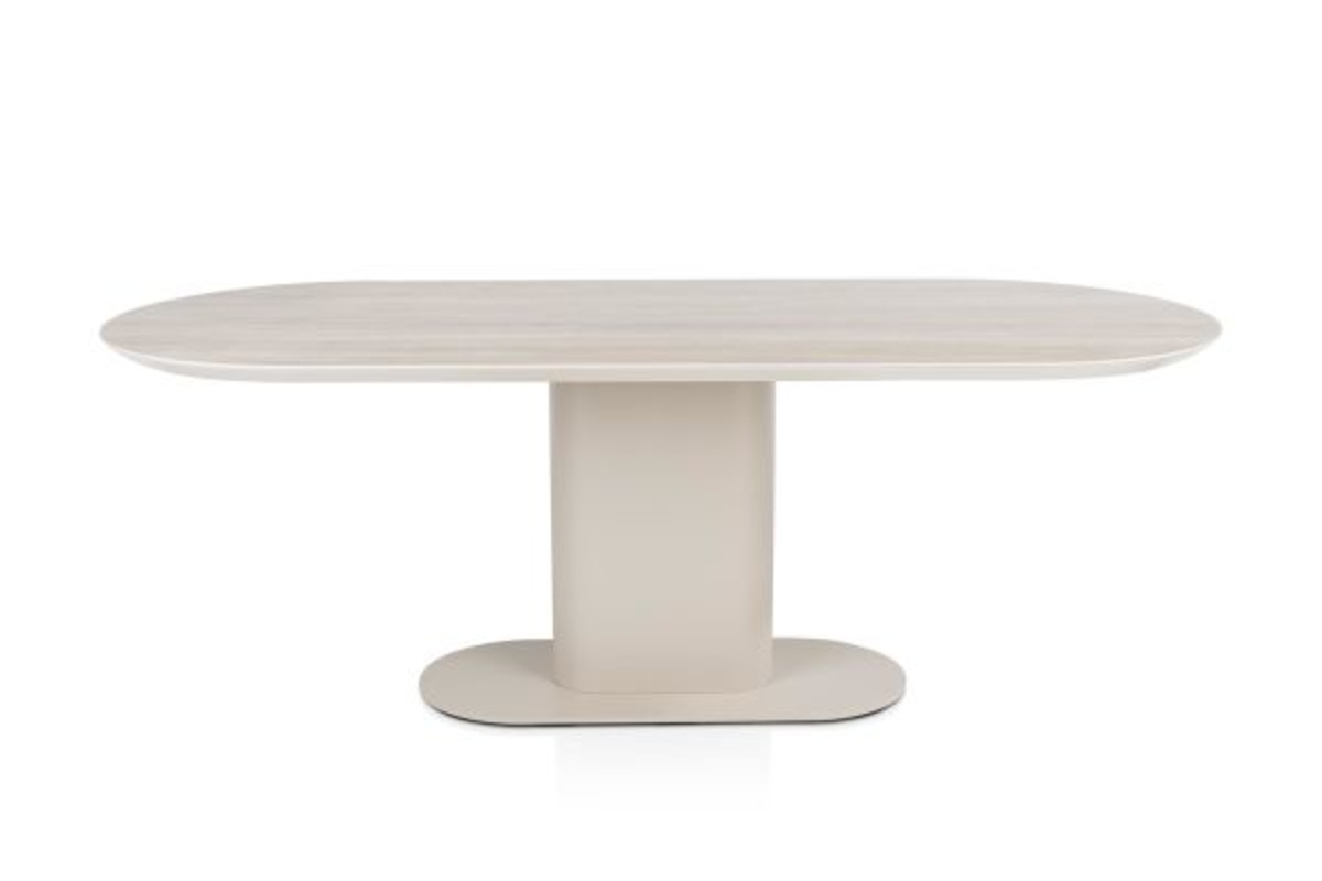 XOOON Brianto, Tisch 210 x 100 cm - Keramik Travertin Platte - Beige - 3