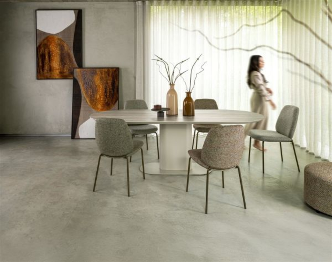 XOOON Brianto, Tisch 210 x 100 cm - Keramik Travertin Platte - Beige - 5