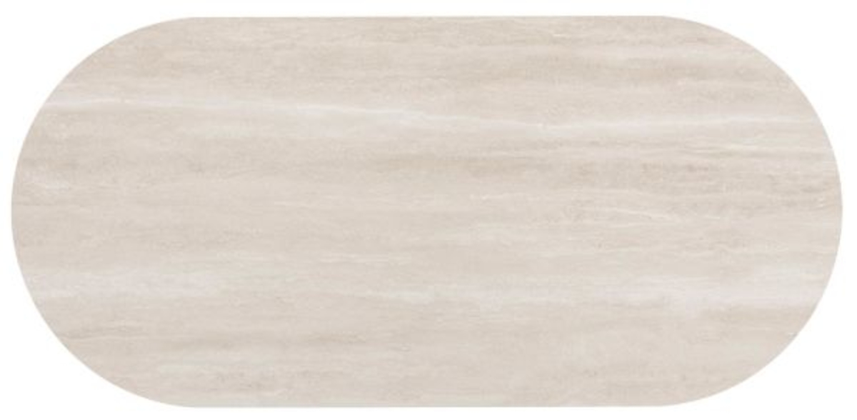 XOOON Brianto, Tisch 210 x 100 cm - Keramik Travertin Platte - Beige - 2