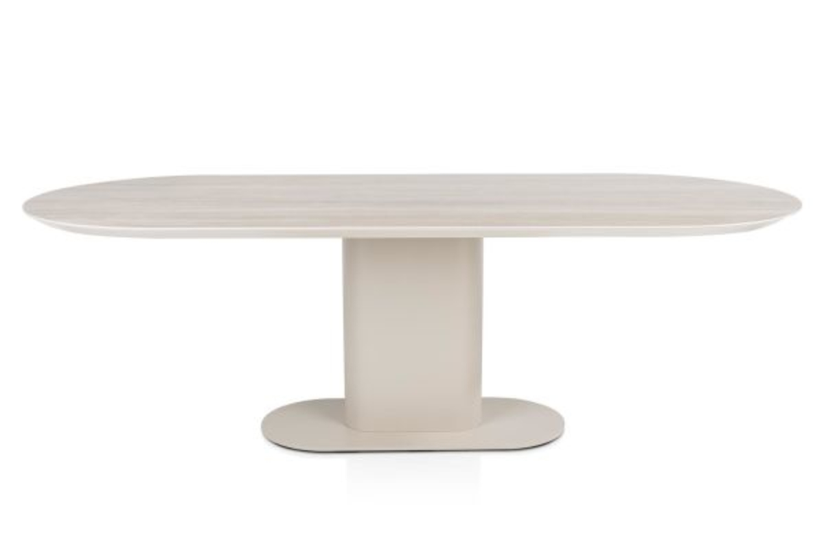 XOOON Brianto, Tisch 240 x 100 cm - Keramik Travertin Platte - Beige - 4