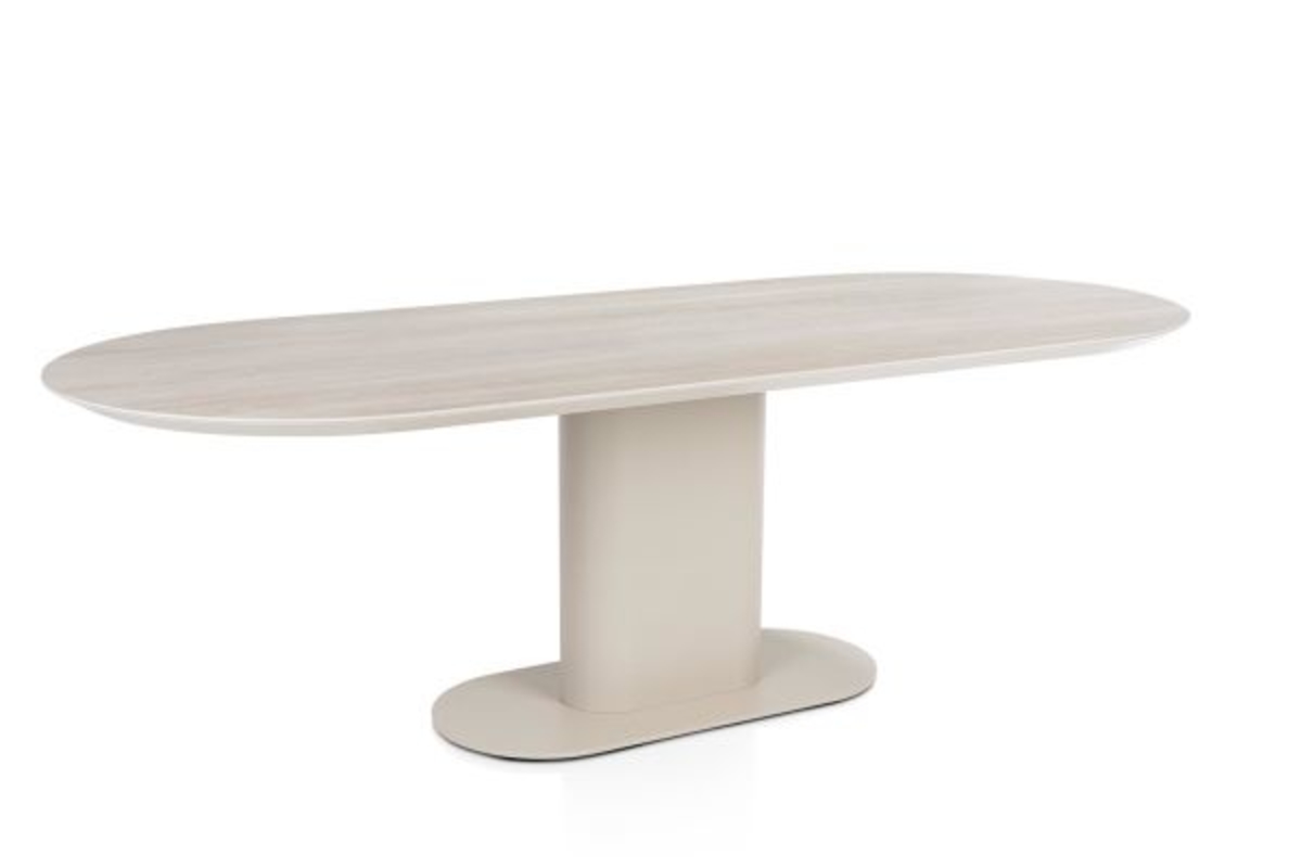 XOOON Brianto, Tisch 240 x 100 cm - Keramik Travertin Platte - Beige - 5