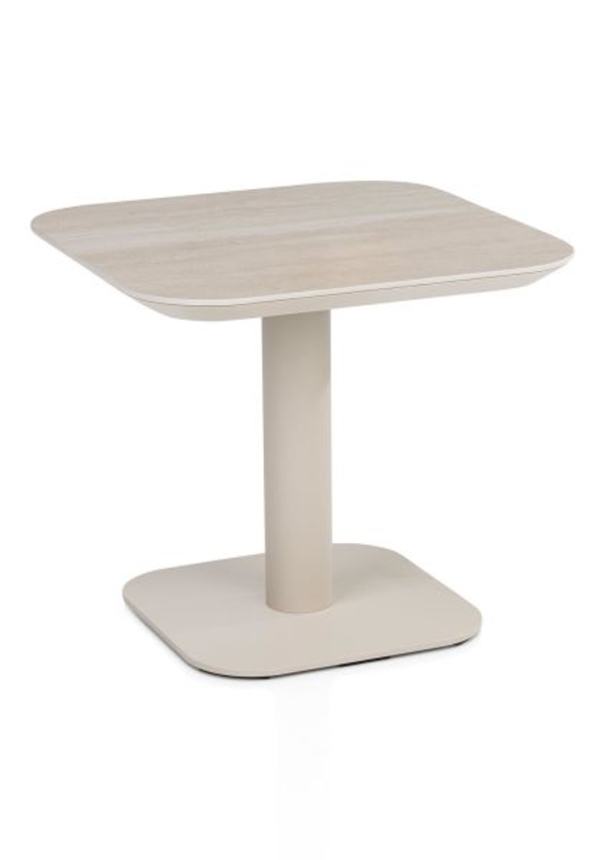 XOOON Brianto, Couchtisch 50 x 50 cm - Keramik Travertin Platte - Beige - 6