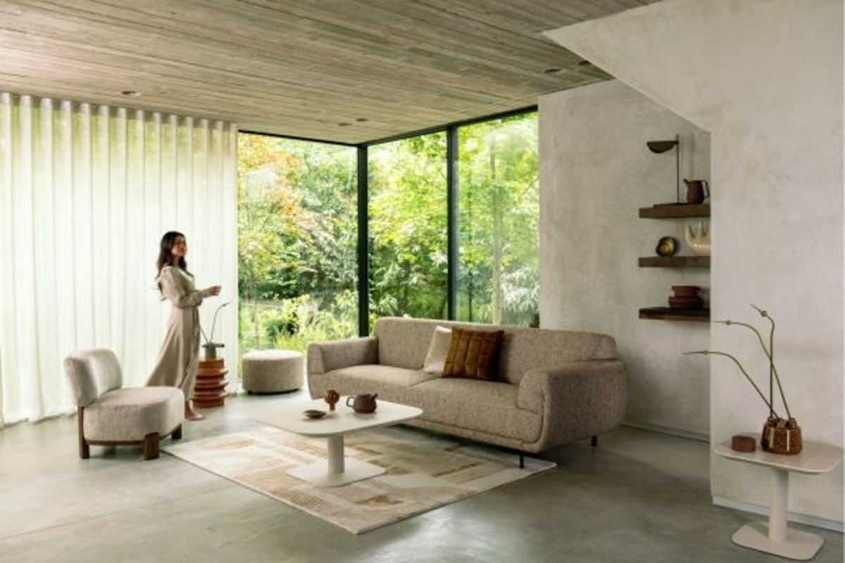 XOOON Brianto, Couchtisch 90 x 90 cm - Keramik Platte - Beige - 13