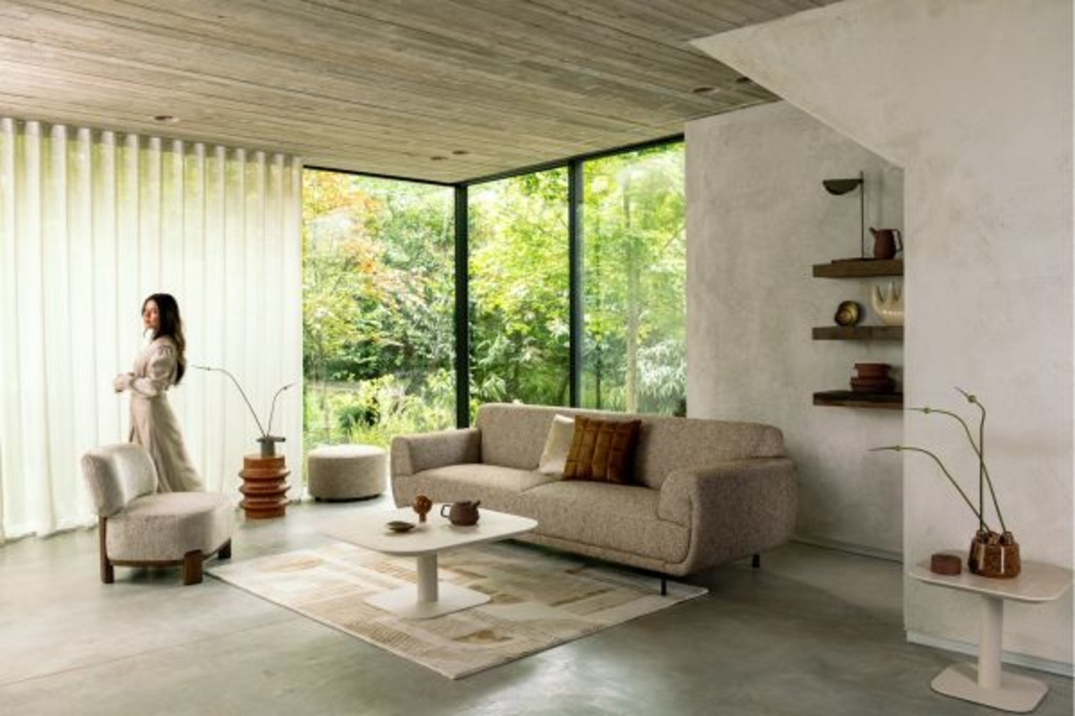 XOOON Brianto, Couchtisch 90 x 90 cm - Keramik Platte - Beige - 9