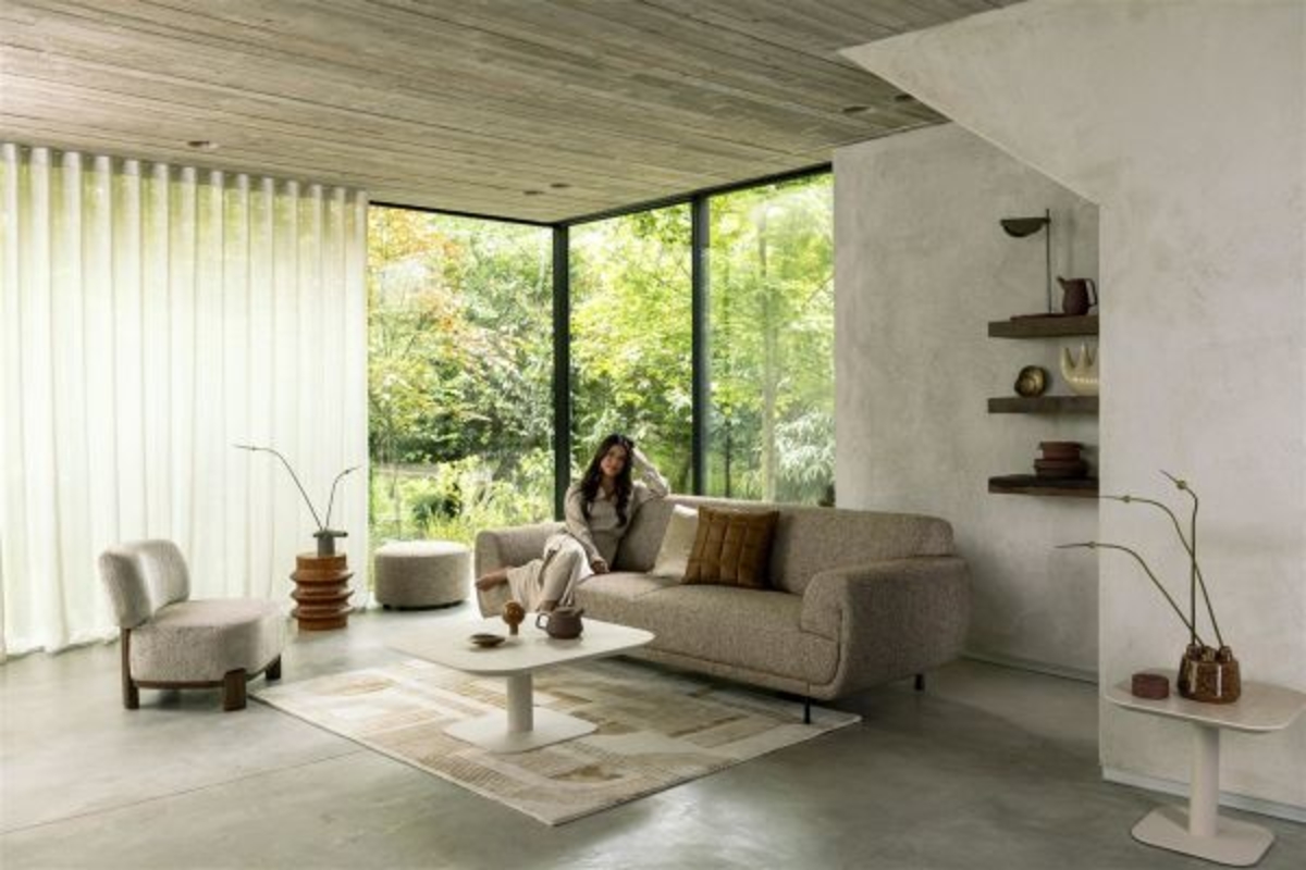 XOOON Brianto, Couchtisch 90 x 90 cm - Keramik Travertin Platte - Beige - 11