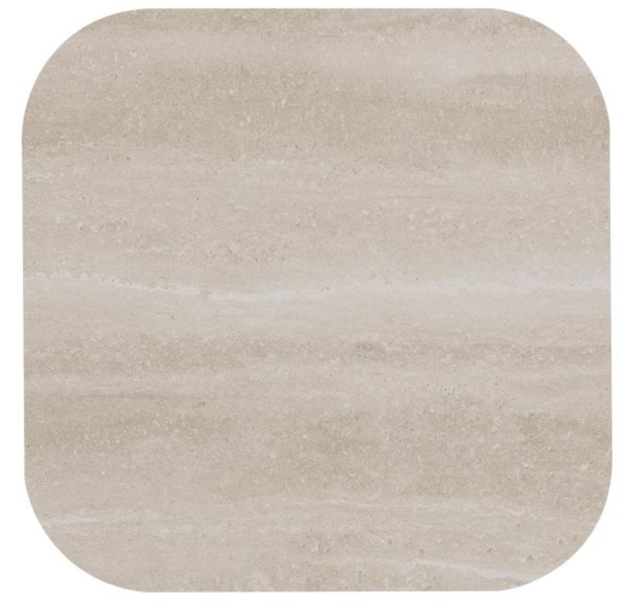 XOOON Brianto, Couchtisch 90 x 90 cm - Keramik Travertin Platte - Beige - 2