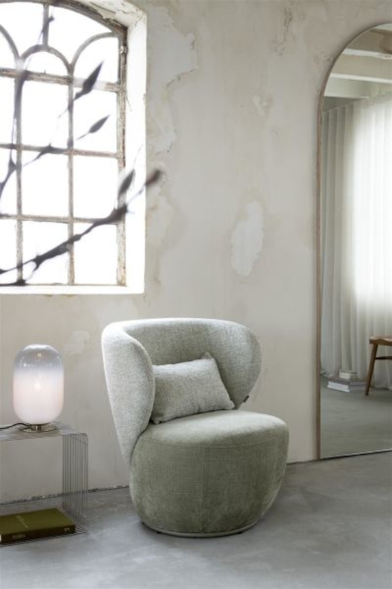 XOOON Solee, Sessel - drehbar - Lendekissen inklusive - Kombination Stoff Luton & Cadiz - Grün, Oliv - 5