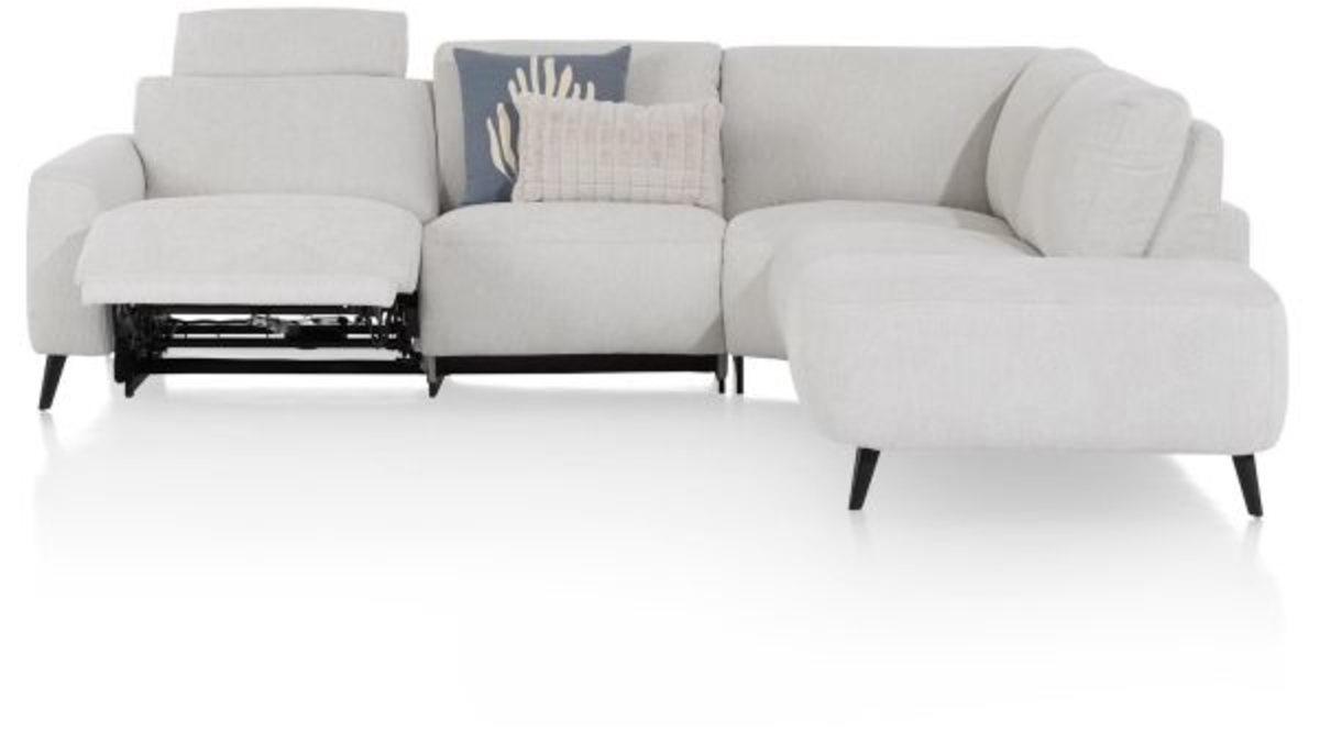XOOON Carini, Ecksofa 2,5 Sitzer Armlehne links elektrisch + Ottomane rechts - Vada Ivory -  - 5