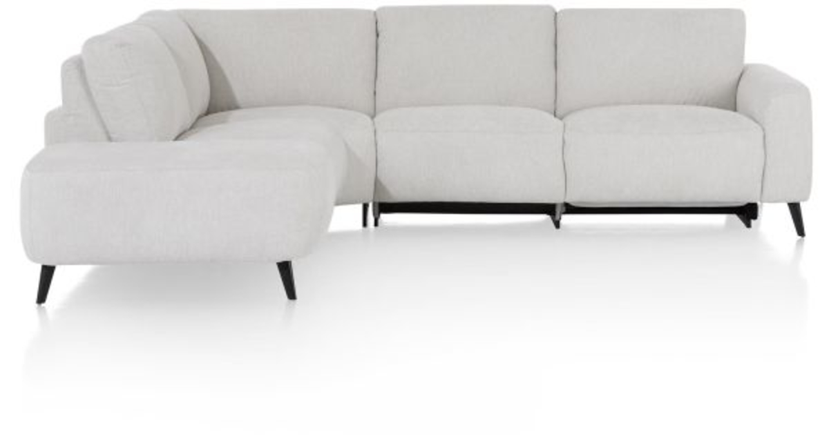 XOOON Carini, Ecksofa 2,5 Sitzer Armlehne rechts elektrisch + Ottomane links - Vada Ivory -  - 7