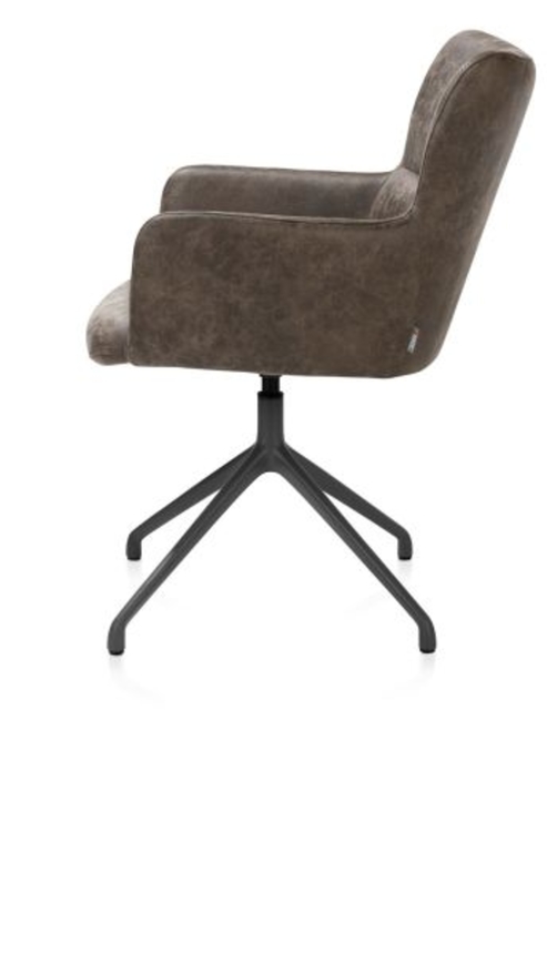 XOOON Sage, Armlehnstuhl drehbaar - Aluminium Gestell - Schwarz/ Anthrazit, Braun, Grau, Gruen, Orange, Taupe, Weiss - 4