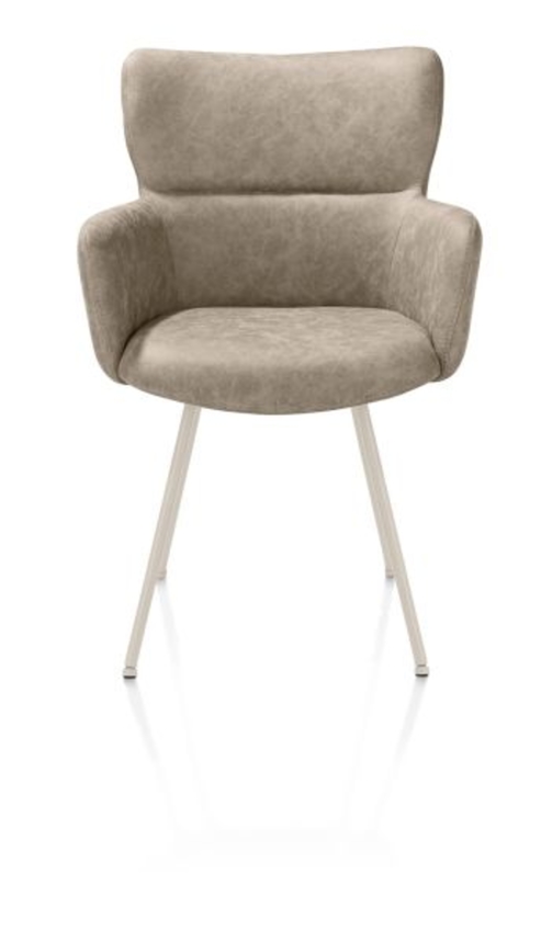 XOOON Sage, Armlehnstuhl 4 Fußen creme - Stoff Oregon -  - 1