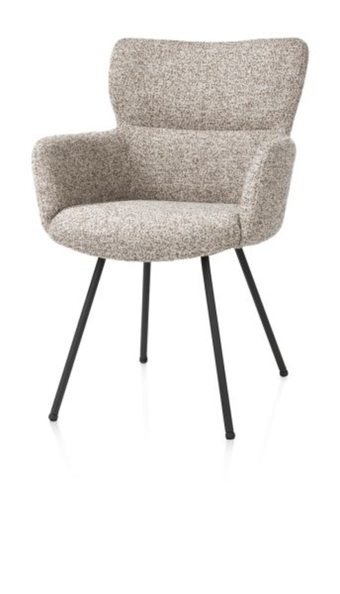 XOOON Sage, Armlehnstuhl 4-Fußen rough off black - Stoff Luton - Kupfer - 2