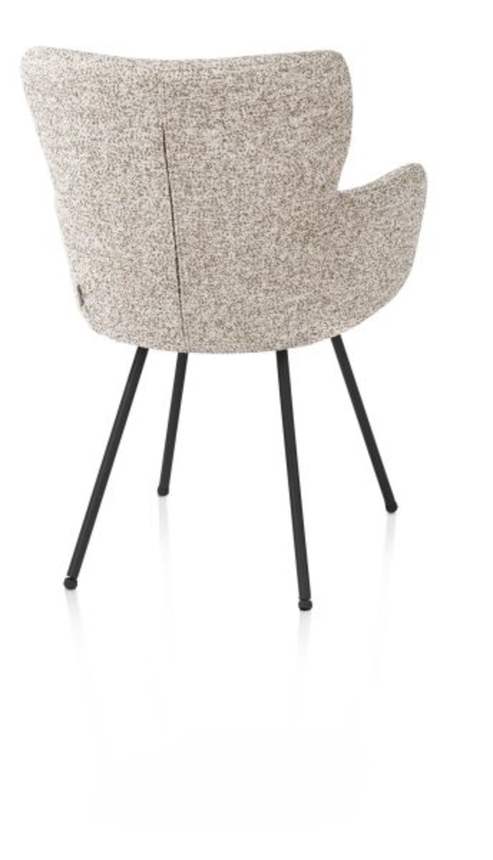 XOOON Sage, Armlehnstuhl 4-Fußen rough off black - Stoff Luton - Kupfer - 3