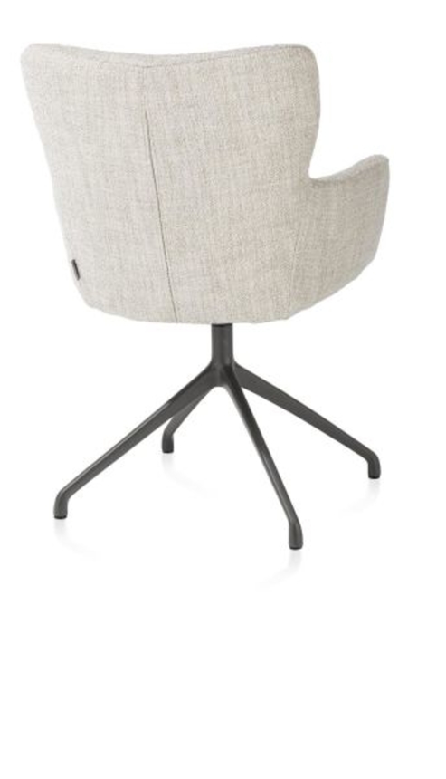 XOOON Sage, Armlehnstuhl drehbar - graphit - Stoff Luton - Creme - 3