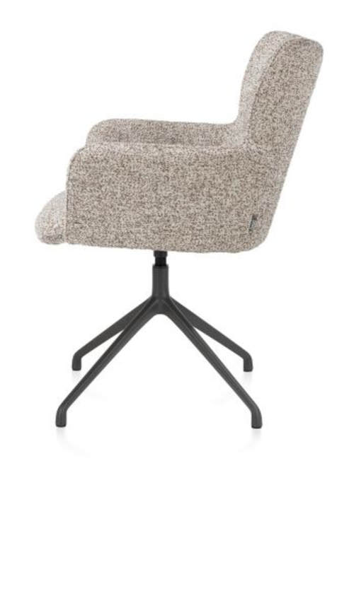 XOOON Sage, Armlehnstuhl drehbar - graphit - Stoff Luton - Kupfer - 4