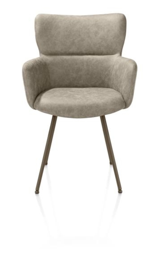 XOOON Sage, Armlehnstuhl 4 Fußen steelbrown - Stoff Oregon -  - 1