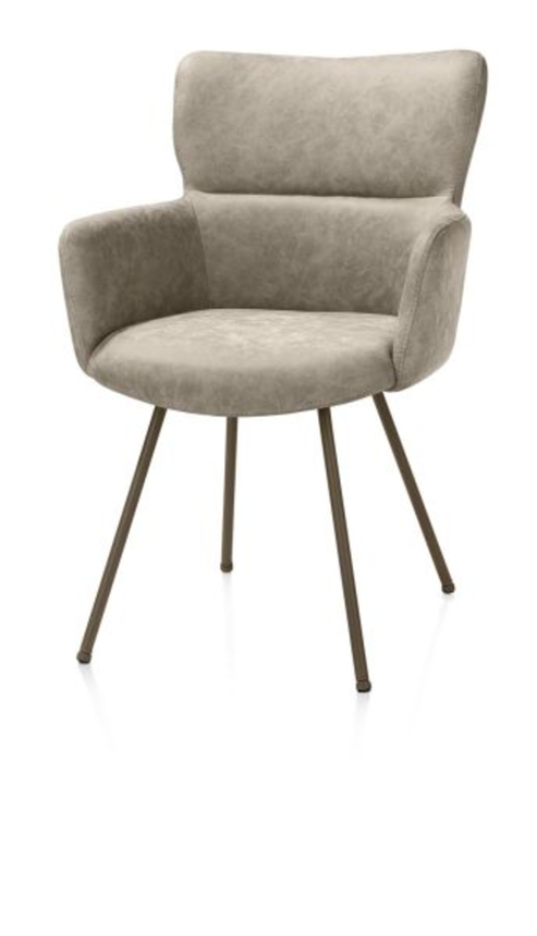 XOOON Sage, Armlehnstuhl 4 Fußen steelbrown - Stoff Oregon -  - 2