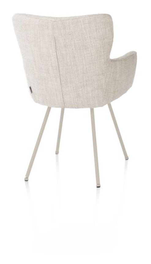 XOOON Sage, Armlehnstuhl 4 Fußen creme - Stoff Luton - Creme - 3