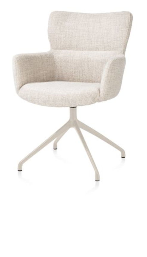 XOOON Sage, Armlehnstuhl drehbar - creme - Stoff Luton - Creme - 2