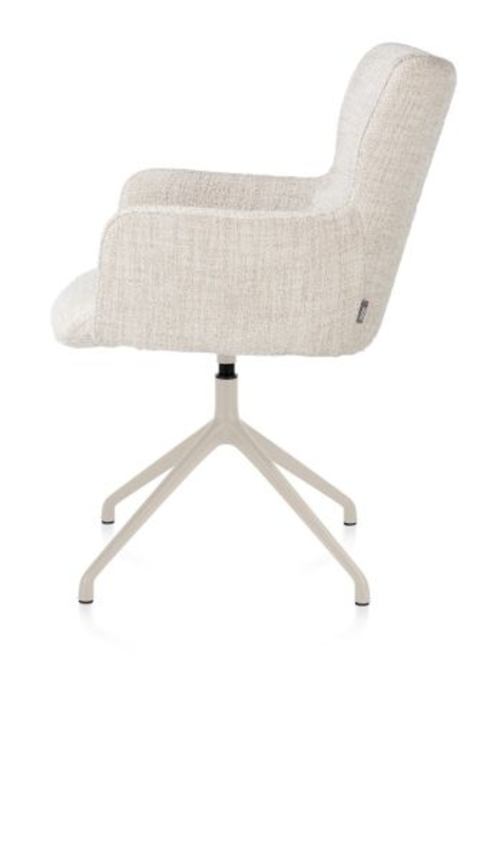 XOOON Sage, Armlehnstuhl drehbar - creme - Stoff Luton - Creme - 4