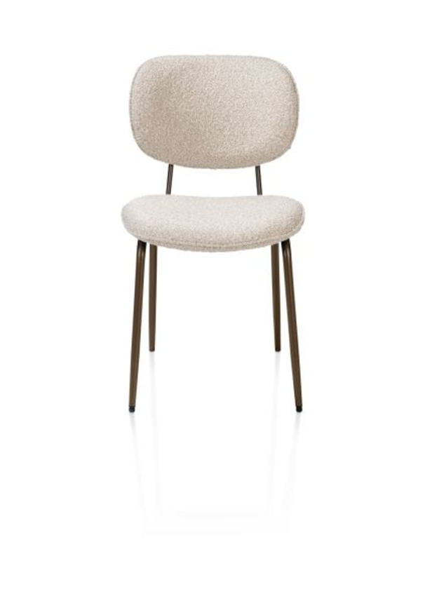 XOOON Lexi, Stuhl - steelbrown - Stoff Cloudy - Beige - 1