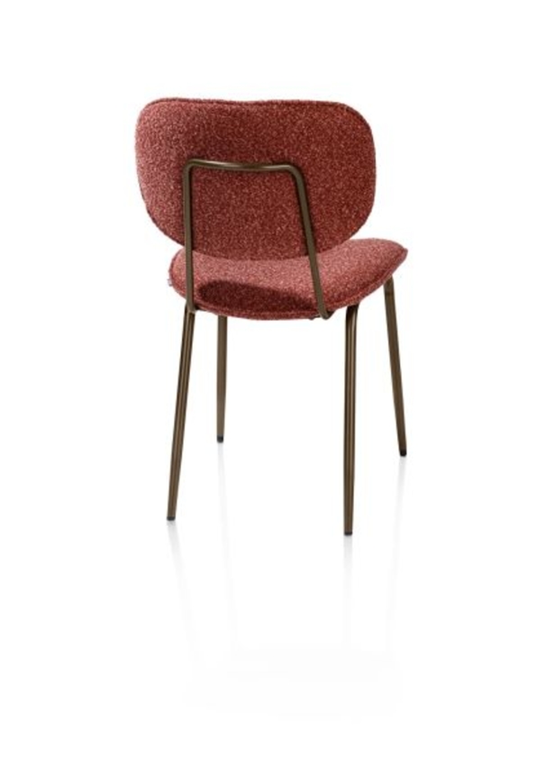 XOOON Lexi, Stuhl - steelbrown - Stoff Cloudy - Kupfer - 3