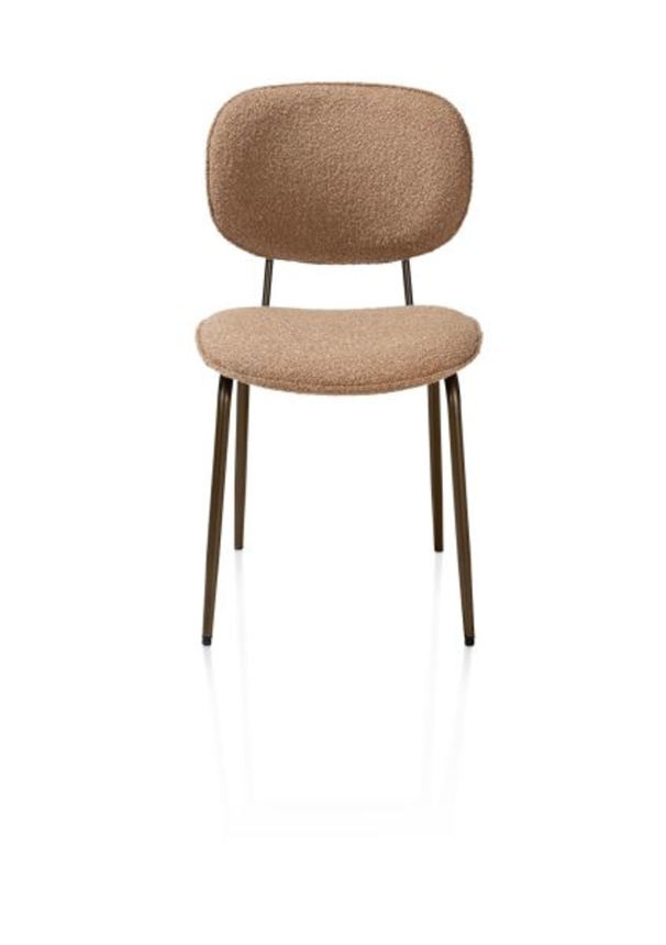 XOOON Lexi, Stuhl - steelbrown - Stoff Cloudy - Ocker - 1