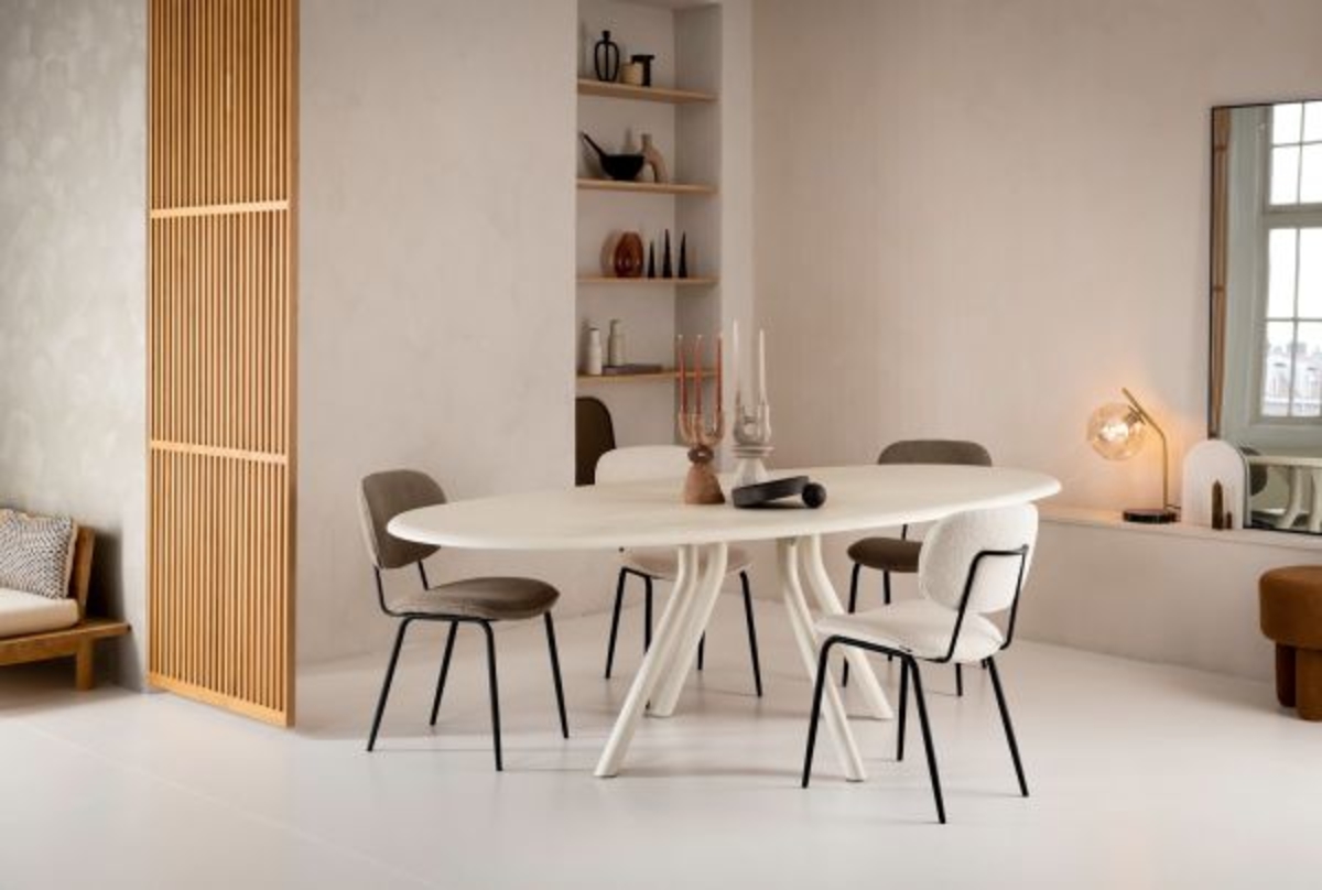 XOOON Lexi, Stuhl - steelbrown - Stoff Cloudy - Ocker - 6