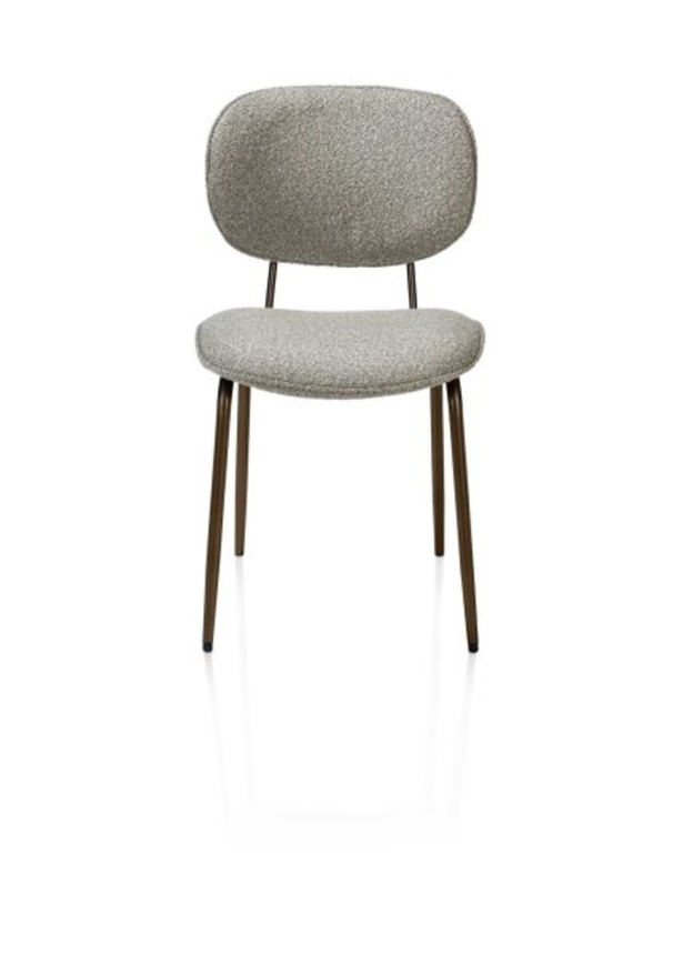 XOOON Lexi, Stuhl - steelbrown - Stoff Cloudy - Oliv - 1