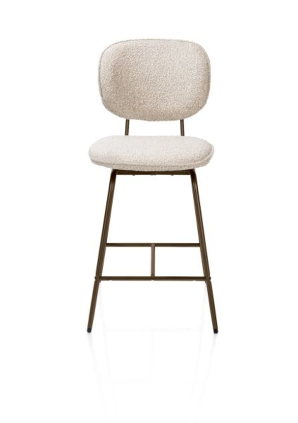 XOOON Lexi, Tresenstuhl - Rahmen steelbrown - Stoff Cloudy - Beige - 1