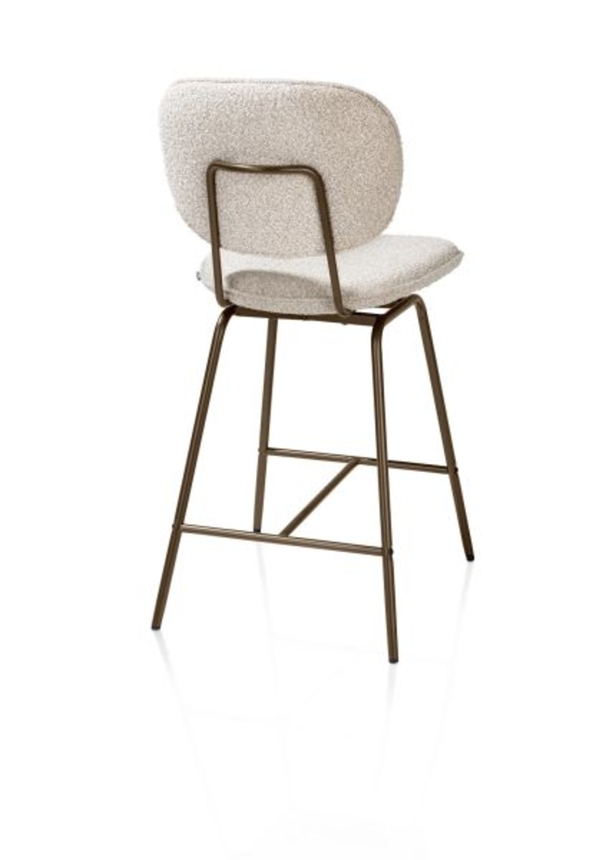 XOOON Lexi, Tresenstuhl - Rahmen steelbrown - Stoff Cloudy - Beige - 3