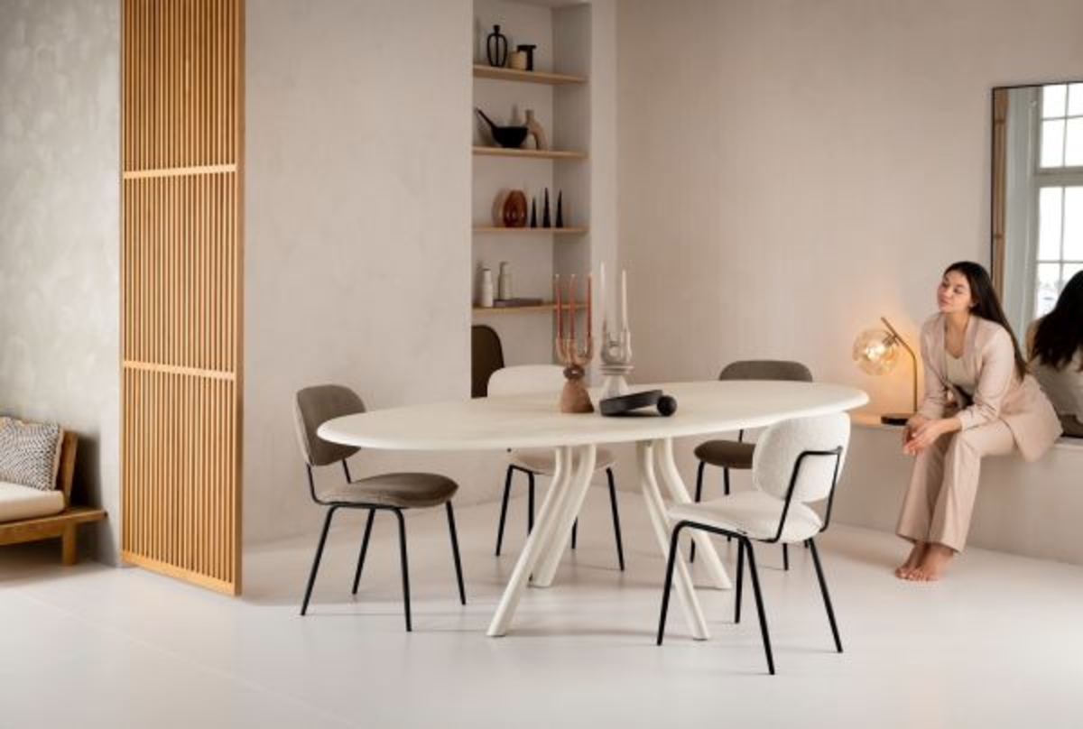 XOOON Lexi, Tresenstuhl - Rahmen steelbrown - Stoff Cloudy - Ocker - 5