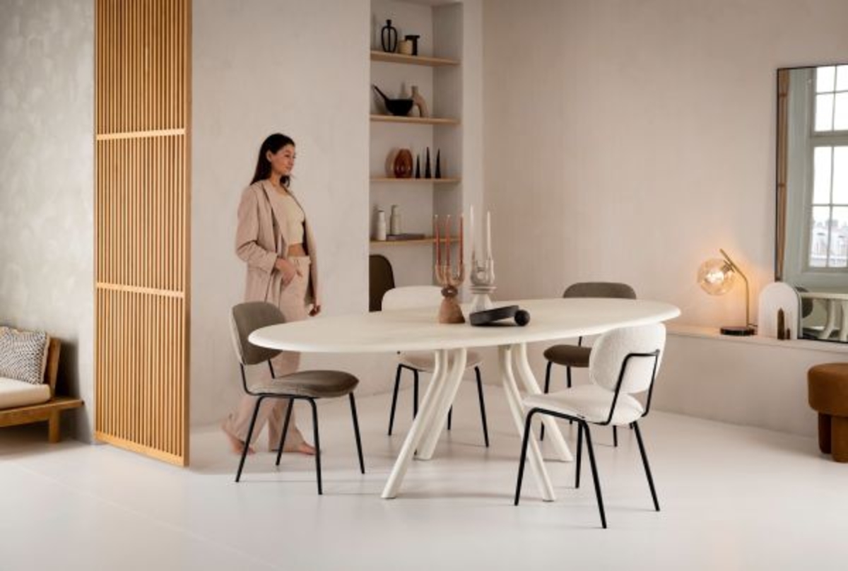 XOOON Lexi, Tresenstuhl - Rahmen steelbrown - Stoff Cloudy - Ocker - 8