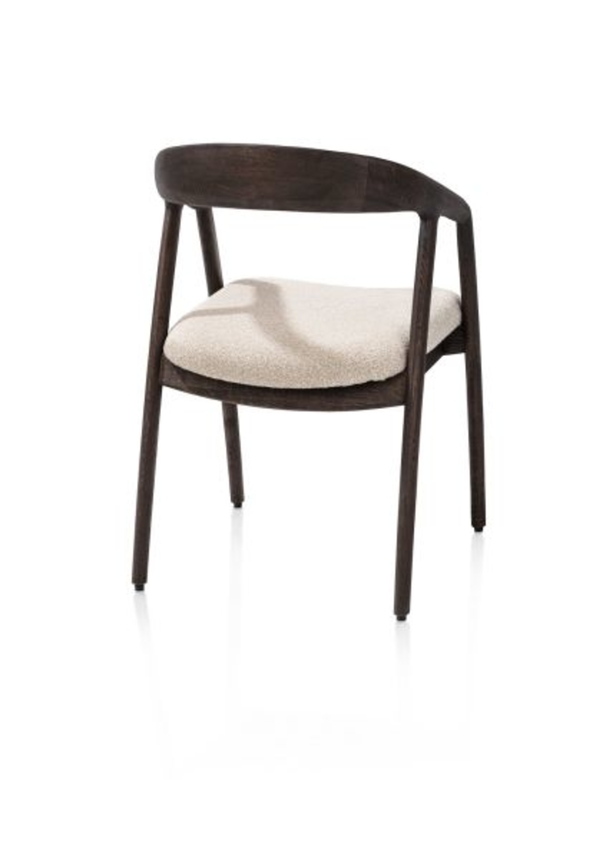 XOOON Dante, Armlehnstuhl - Eiche clay mit Sitz in Stoff Brioni - Beige - 4
