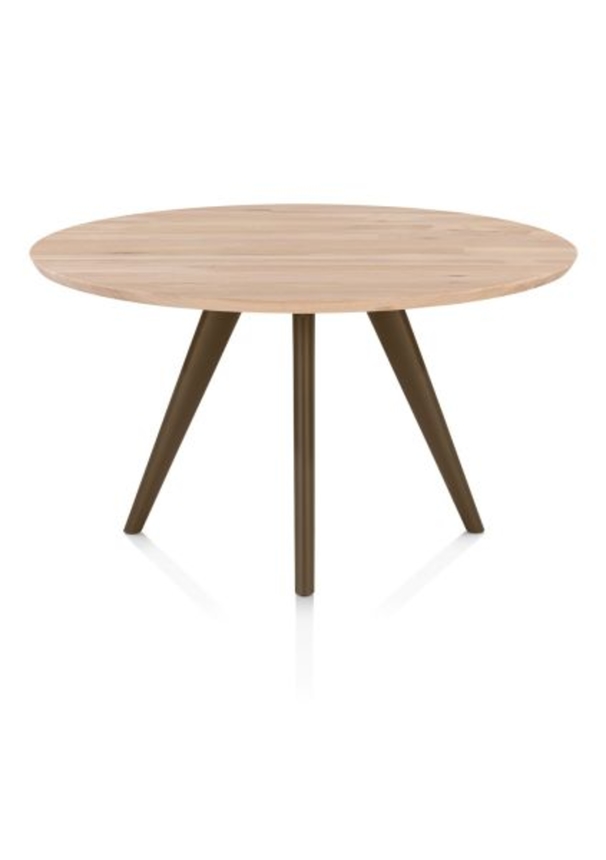 XOOON Arvada, Esstisch 125 cm, rund, 4 Beine - Beige, Weiß, Gelb - 1