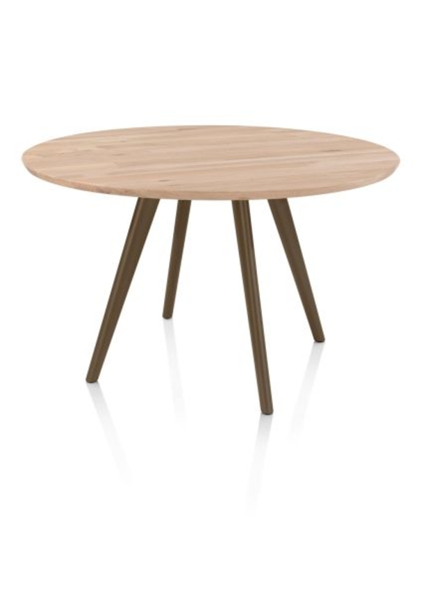 XOOON Arvada, Esstisch 125 cm, rund, 4 Beine - Beige, Weiß, Gelb - 3