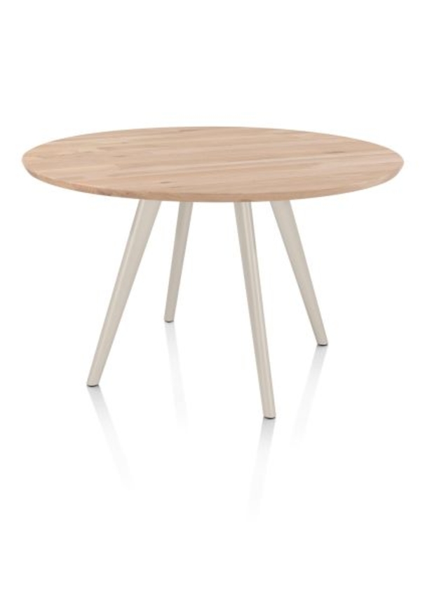 XOOON Arvada, Esstisch 125 cm, rund, 4 Beine - Beige, Weiß, Gelb - 3