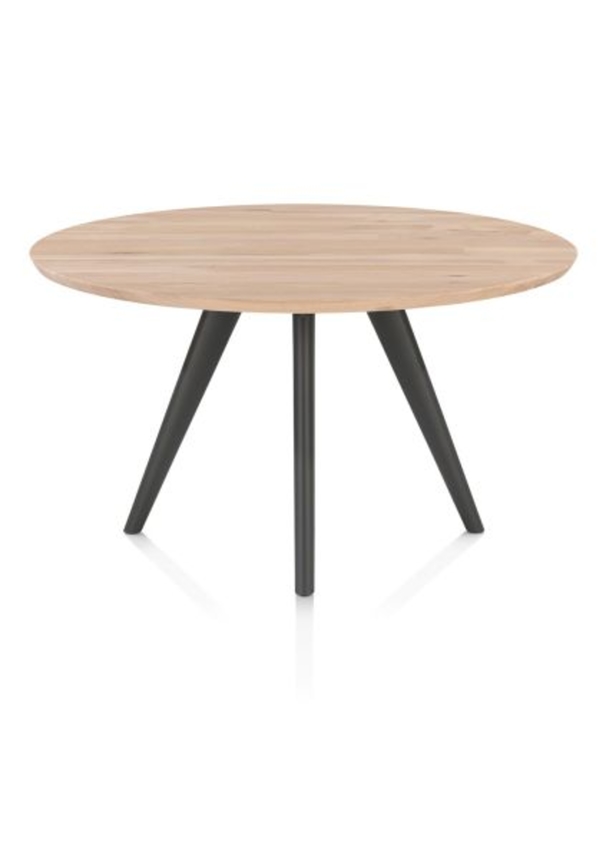 XOOON Arvada, Esstisch 125 cm, rund, 4 Beine - Beige, Weiß, Gelb - 1