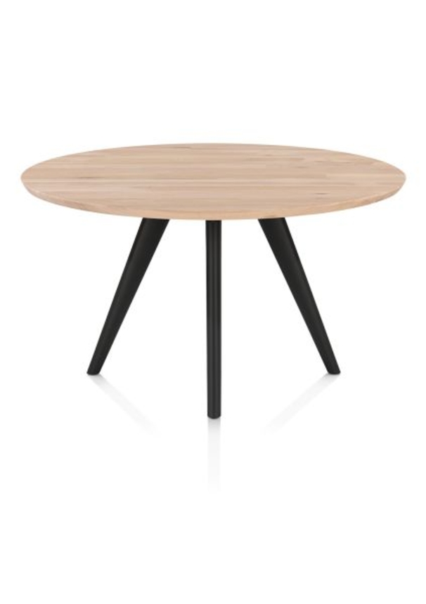 XOOON Arvada, Esstisch 125 cm, rund, 4 Beine - Beige, Weiß, Gelb - 1