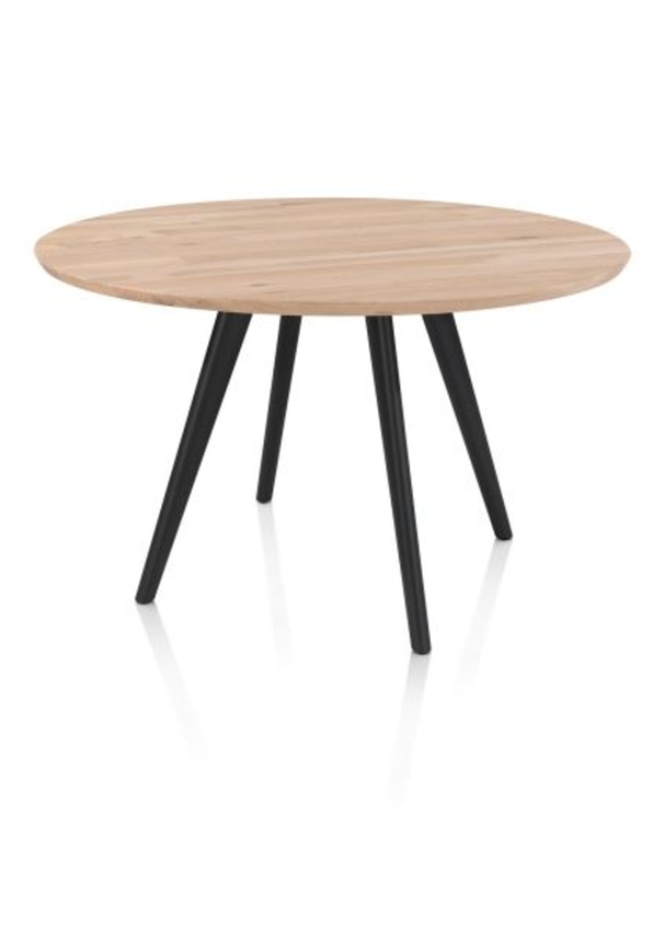 XOOON Arvada, Esstisch 125 cm, rund, 4 Beine - Beige, Weiß, Gelb - 3
